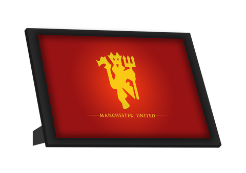 Framed Art, Manchester United | Red Devils Log Framed Art, - PosterGully
