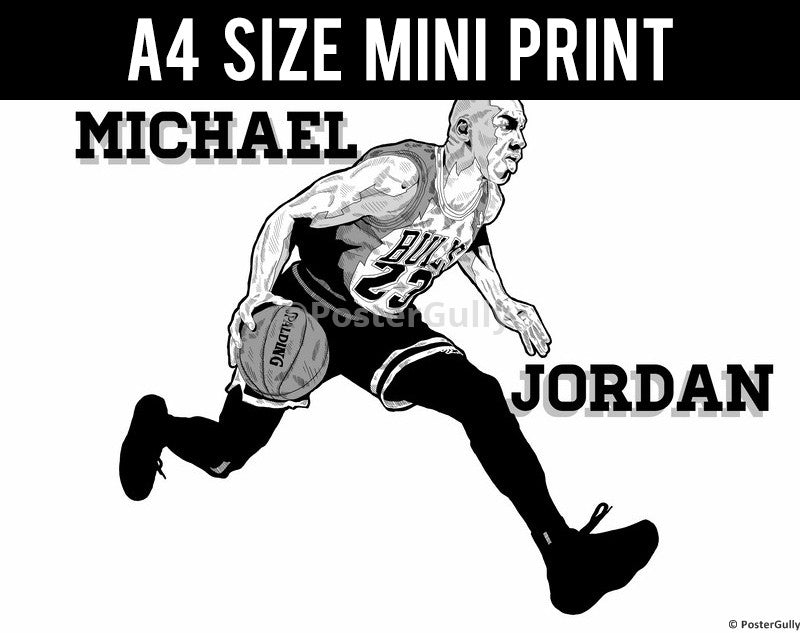 Mini Prints, Michael Jordan Artwork | Mini Print, - PosterGully