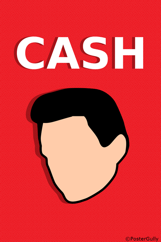 Wall Art, Minimal Johny Cash, - PosterGully