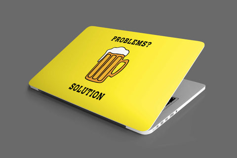 Beer Is The Solution Laptop Skin