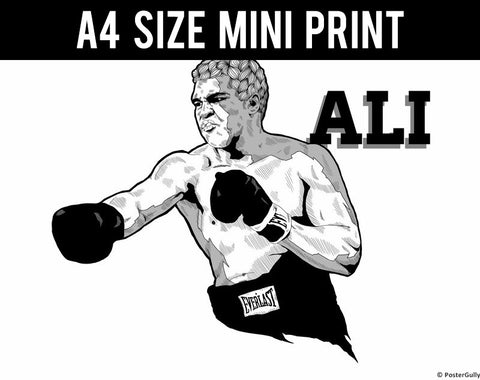 Mini Prints, Muhammad Ali | By Manu | Mini Print, - PosterGully