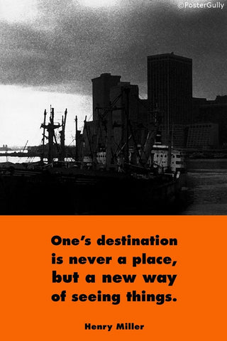 PosterGully Specials, New Way | Henry Miller Quote, - PosterGully