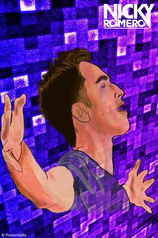 PosterGully Specials, Nicky Romero Purple Art, - PosterGully
