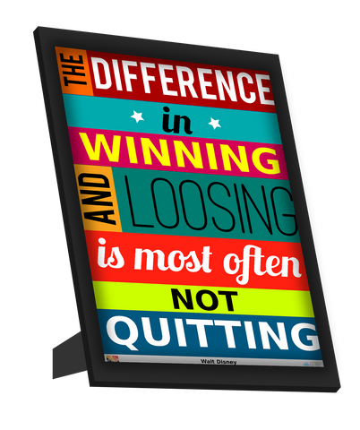 Framed Art, Not Quitting | Walt Disney Quote Framed Art, - PosterGully