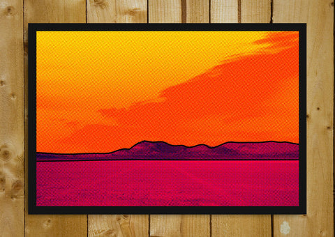 Glass Framed Posters, Orange And Yellow Sky Landscape Glass Framed Poster, - PosterGully - 1