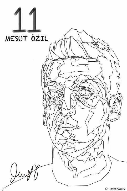 Wall Art, Ozil Art BW, - PosterGully