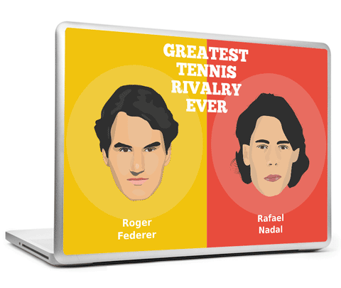 Laptop Skins, Federer & Nadal Laptop Skin, - PosterGully