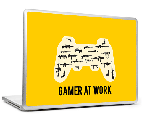 Laptop Skins, Gamer At Work Laptop Skin, - PosterGully