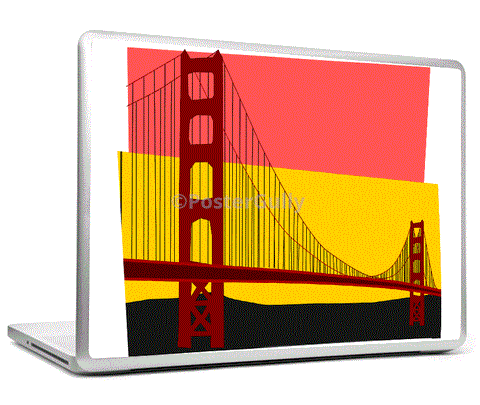 Laptop Skins, Golden Gate Bridge Laptop Skin, - PosterGully