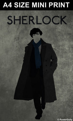 Mini Prints, Sherlock Minimal Overcoat | Mini Print, - PosterGully