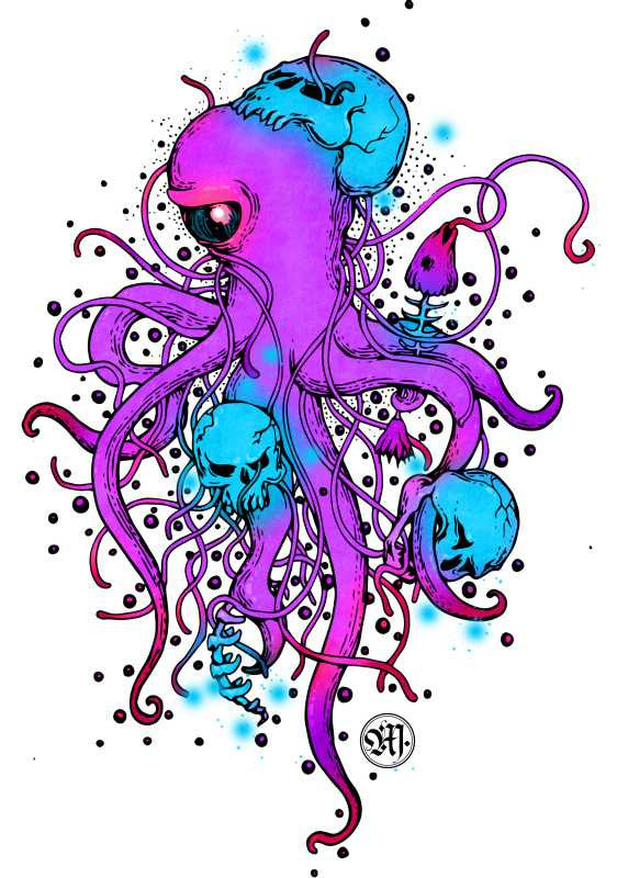 Wall Art, Octopus Abstract Artwork