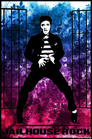 Wall Art, Elvis Presley Jailhouse Rock Artwork, - PosterGully