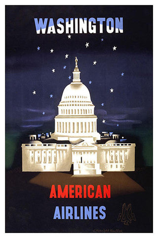 Wall Art, Washington American Airlies, - PosterGully
