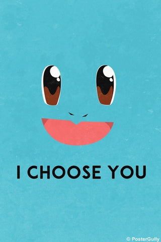Wall Art, Squirtle | I Choose You, - PosterGully