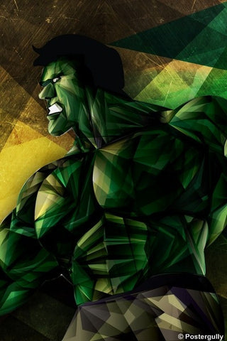 Wall Art, Hulk Geometrical Artwork, - PosterGully