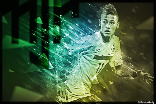 Wall Art, Neymar | Brazil Football Team Rendition, - PosterGully