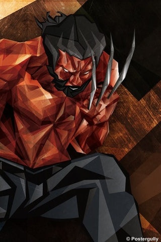 Wall Art, Wolverine Geometrical Artwork, - PosterGully