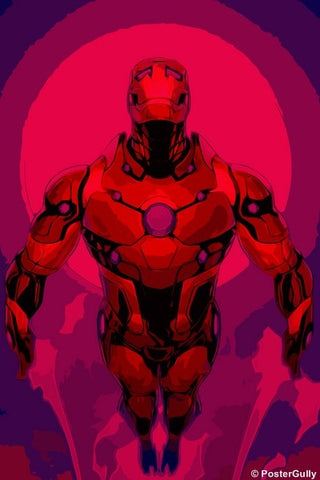 Wall Art, Iron Man Pop Art Magenta, - PosterGully