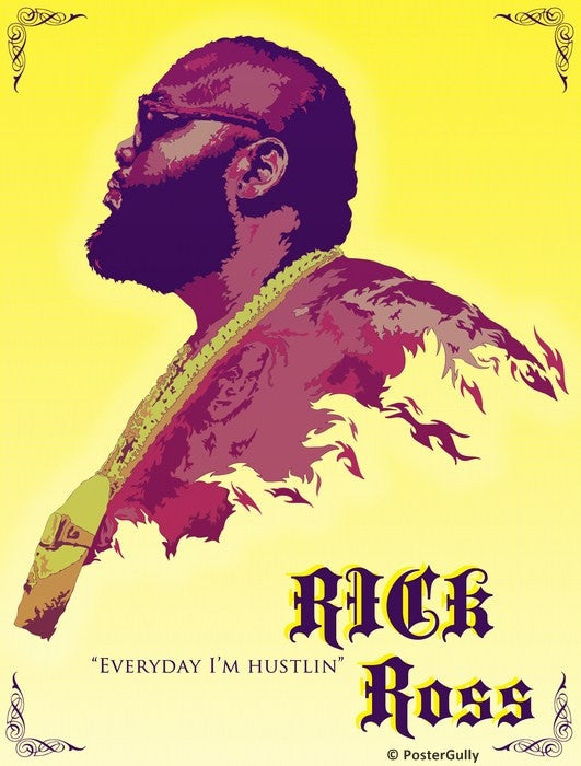 Wall Art, Rick Ross | Hustlin, - PosterGully