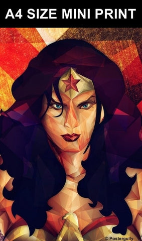 Mini Prints, Wonder Woman Geometrical Artwork | Mini Print, - PosterGully