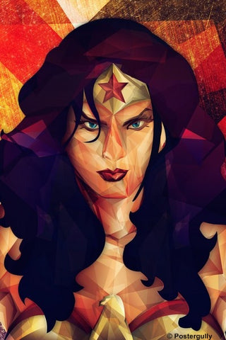 PosterGully Specials, Wonder Woman Geometrical Artwork, - PosterGully