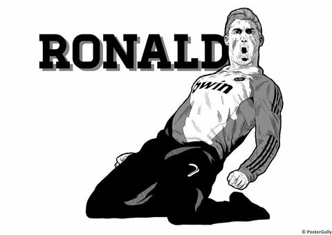 PosterGully Specials, Cristiano Ronaldo Artwork | By Manu, - PosterGully