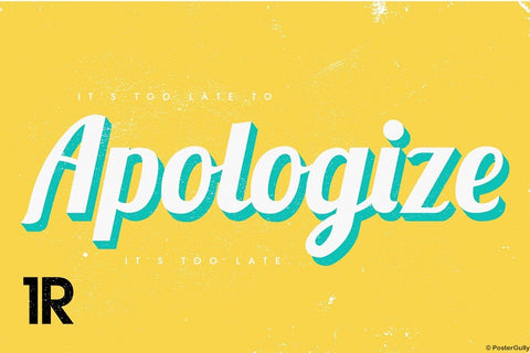 Wall Art, Apologize | One Republic, - PosterGully