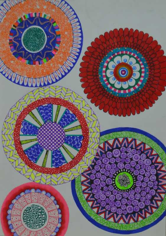 Wall Art, Rangoli Design Abstract 1 Artwork