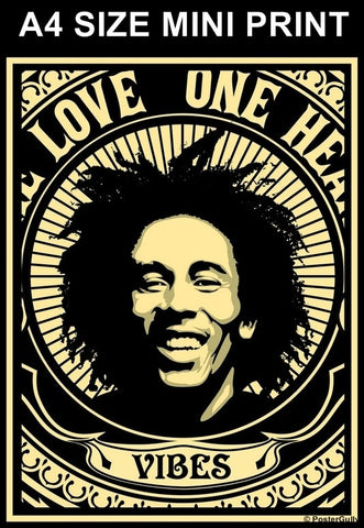 Mini Prints, Bob Marley Vibes | By Ankit Guleria | Mini Print, - PosterGully