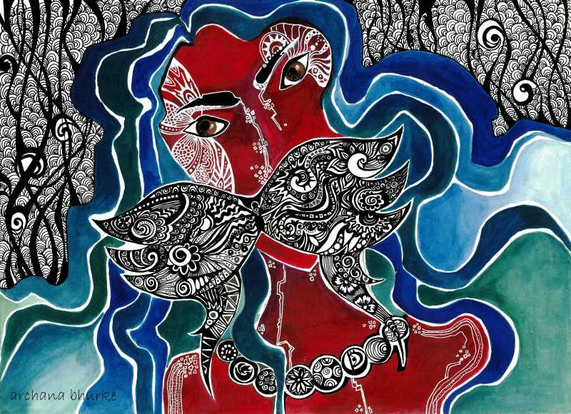 Wall Art, Abstract Woman 5 Artwork
