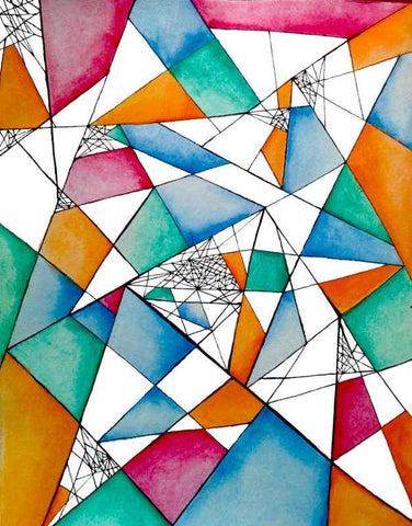 Wall Art, Abstract Triangle Artwork