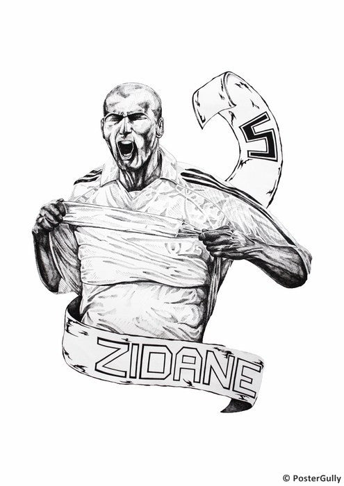 Wall Art, Zinedine Zidane Artwork, - PosterGully