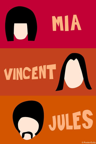 Wall Art, Mia, Vincent And Jules | Pulp Fiction, - PosterGully