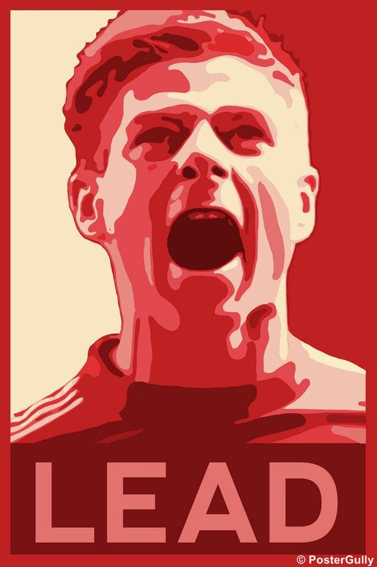 Wall Art, Steven Gerrard Red Artwork | LEAD