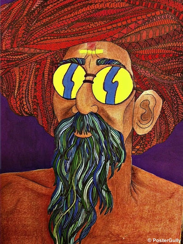 Wall Art, Psychedelic Baba, - PosterGully