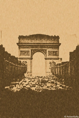 Wall Art, Arc De Triomphe Paris | Sepia, - PosterGully