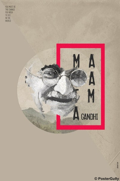 Wall Art, Mahatma Gandhi Artwork | JS, - PosterGully