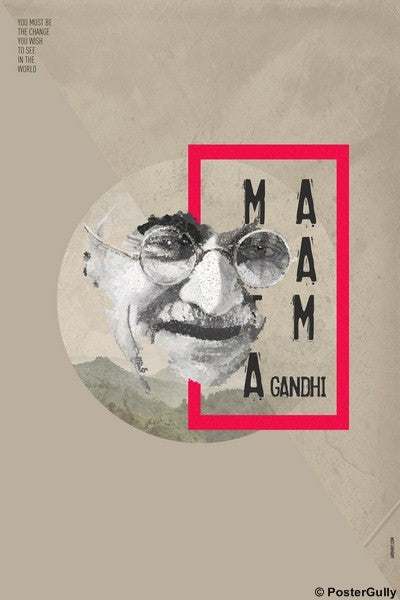 Wall Art, Mahatma Gandhi Artwork | Jaydhrit, - PosterGully