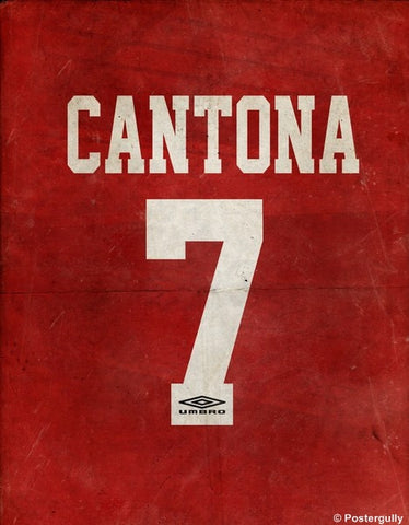 Wall Art, Eric Cantona Manchester United Minimal, - PosterGully
