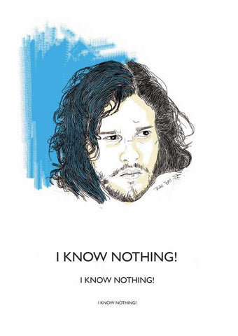 Wall Art, Jon Snow Knows Nothing