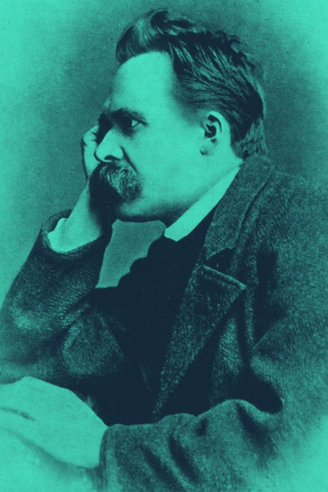 Wall Art, Nietzsche Portrait Green, - PosterGully