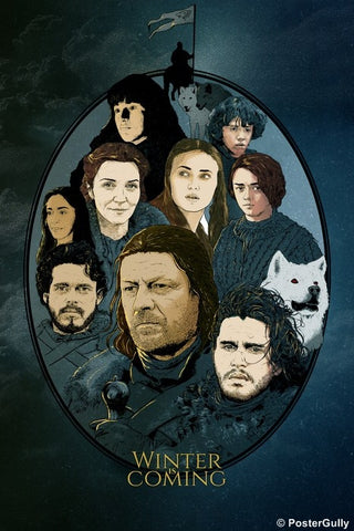 Wall Art, Game Of Thrones | Winter Is Coming | RJ Artworks, - PosterGully