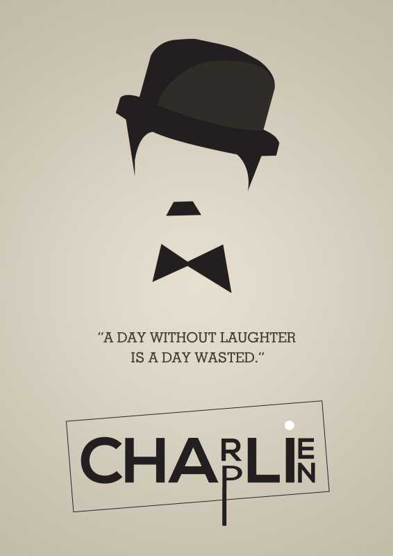 Wall Art, Charlie Chaplin Minimal | A Day Artwork