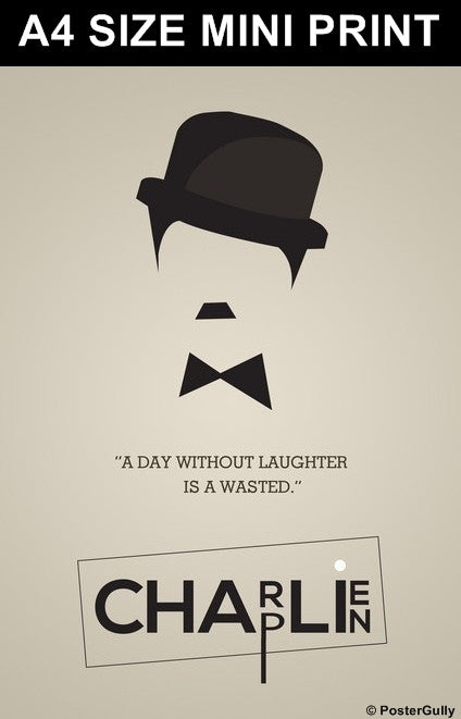 Mini Prints, Charlie Chaplin | Minimal Artwork | Mini Print, - PosterGully