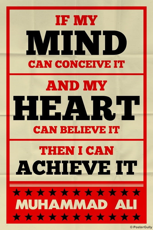 Wall Art, Muhammad Ali | Mind And Heart Retro, - PosterGully