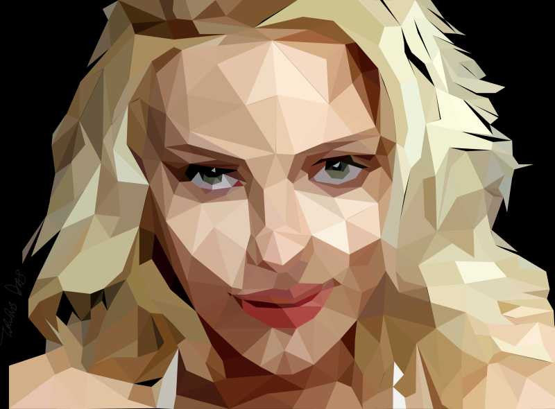 Wall Art, scarlett johansson Geometrical Artwork