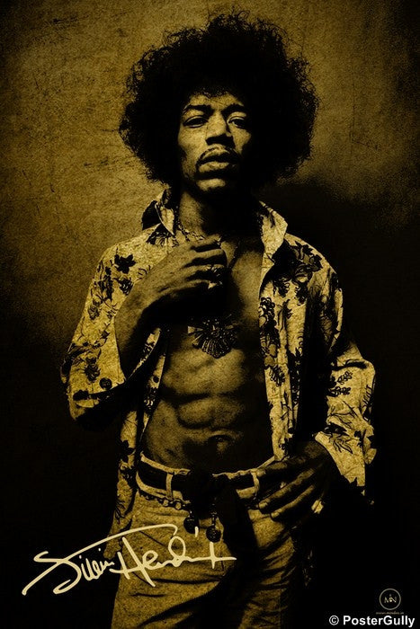 Wall Art, Jimi Hendrix Vintage Artwork, - PosterGully