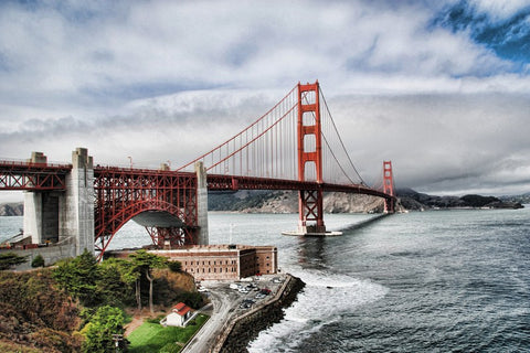 Wall Art, Golden Gate Bridge | Clouds, - PosterGully