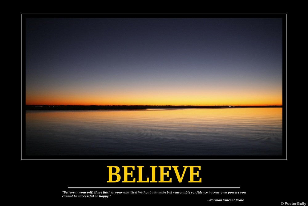 Wall Art, Believe | Motivational, - PosterGully