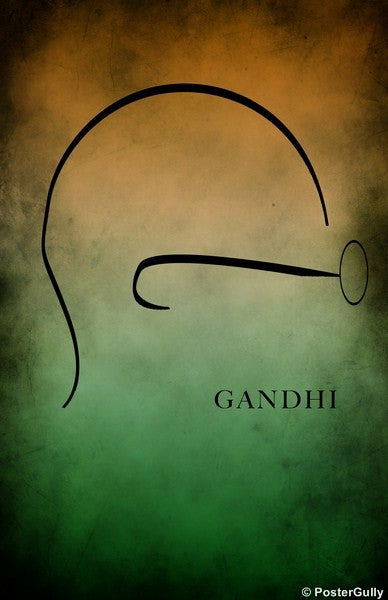 Wall Art, Gandhi | India Flag, - PosterGully